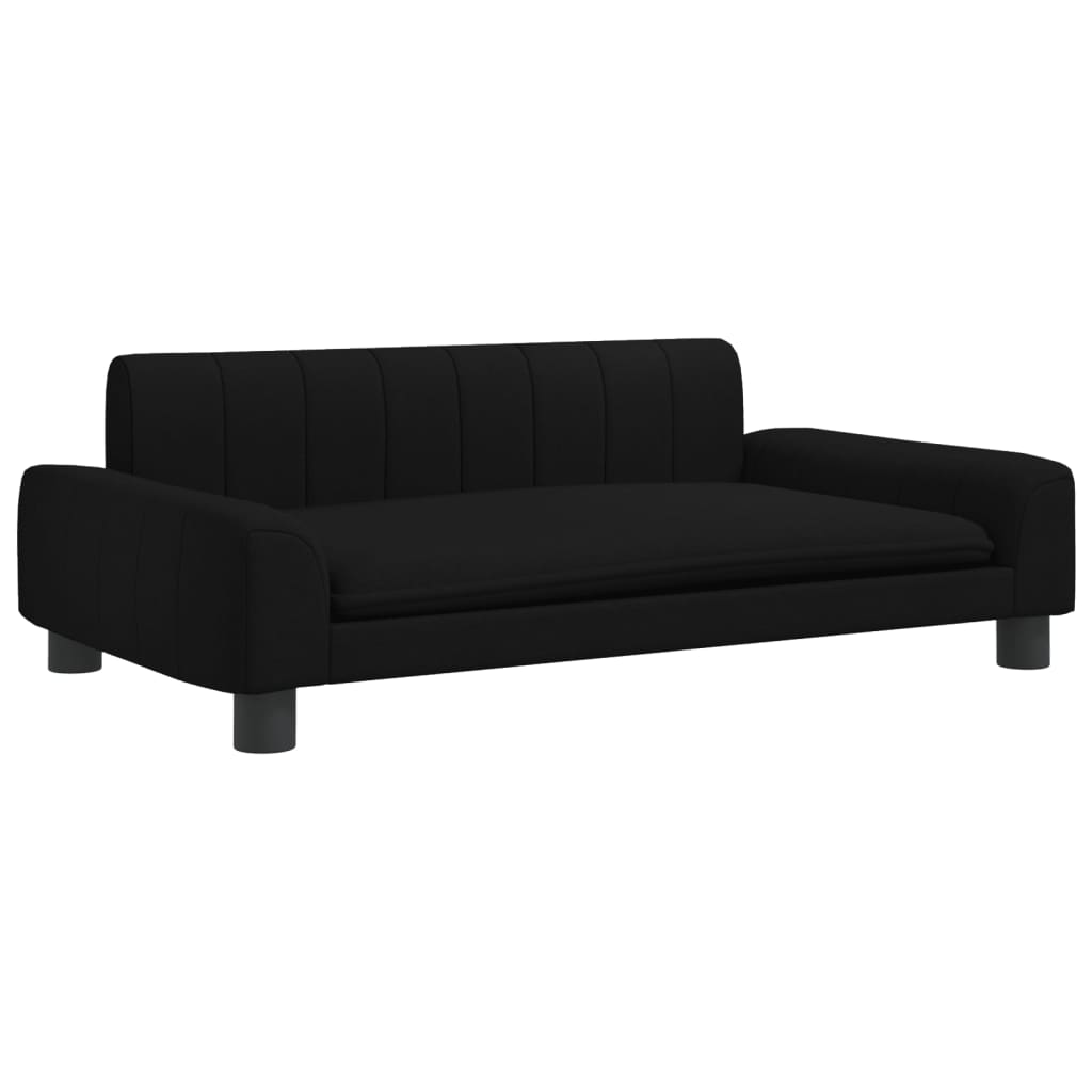 vidaXL Vaikiška sofa, juodos spalvos, 90x53x30cm, audinys