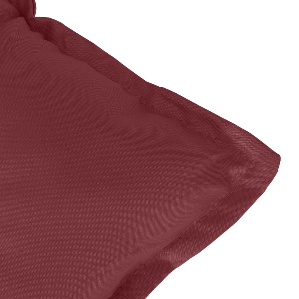 vidaXL Kėdės pagalvėlės, 2vnt., vyno raudonos, 120x50x7cm, audinys