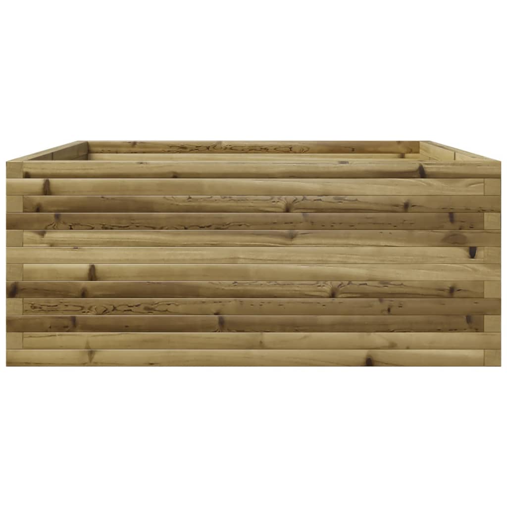 vidaXL Sodo lovelis, 110x110x49,5cm, impregnuota pušies mediena