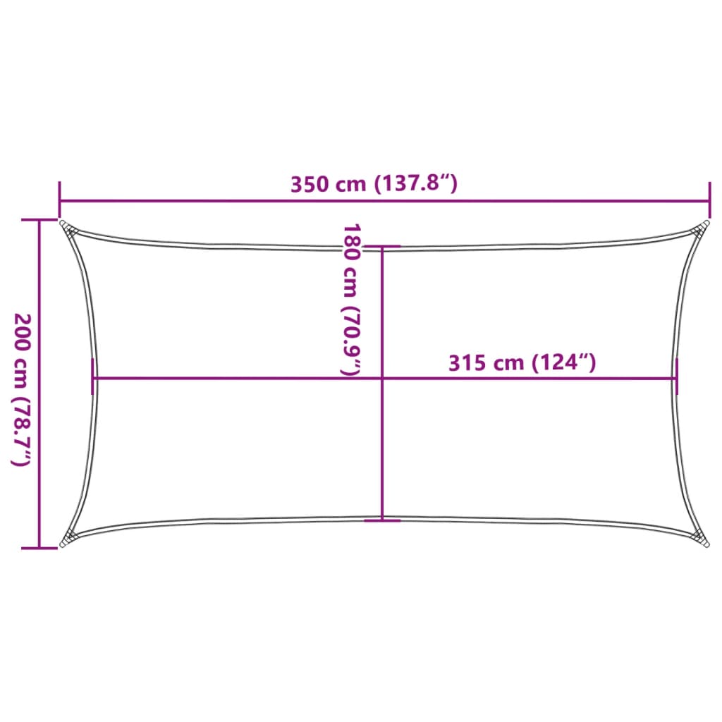 vidaXL Uždanga nuo saulės, juodos spalvos, 2x3,5m, HDPE, 160g/m²