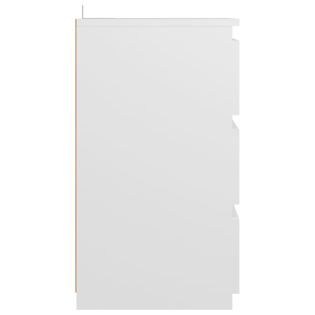 vidaXL Naktinės spintelės, 2vnt., baltos, 40x35x62,5cm, mediena