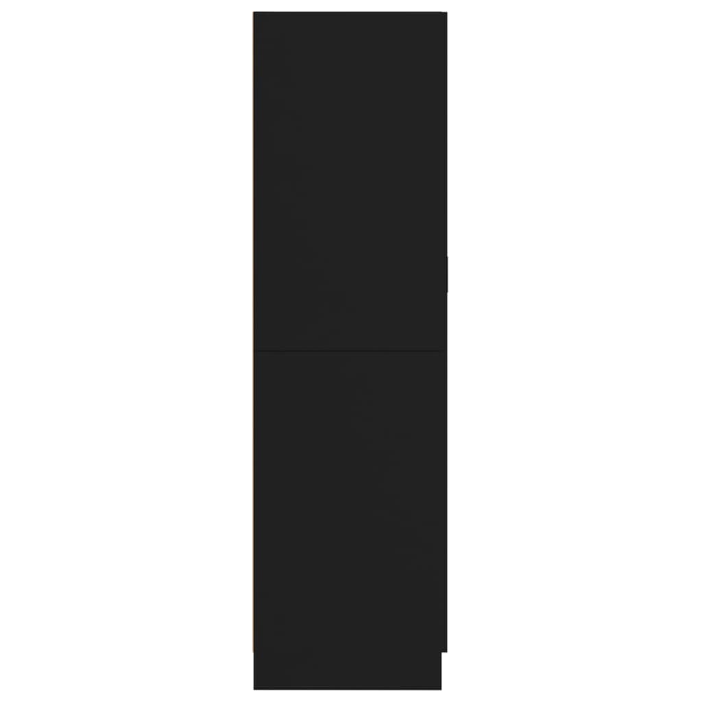 vidaXL Drabužių spinta, juoda, 82,5x51,5x180cm, apdirbta mediena