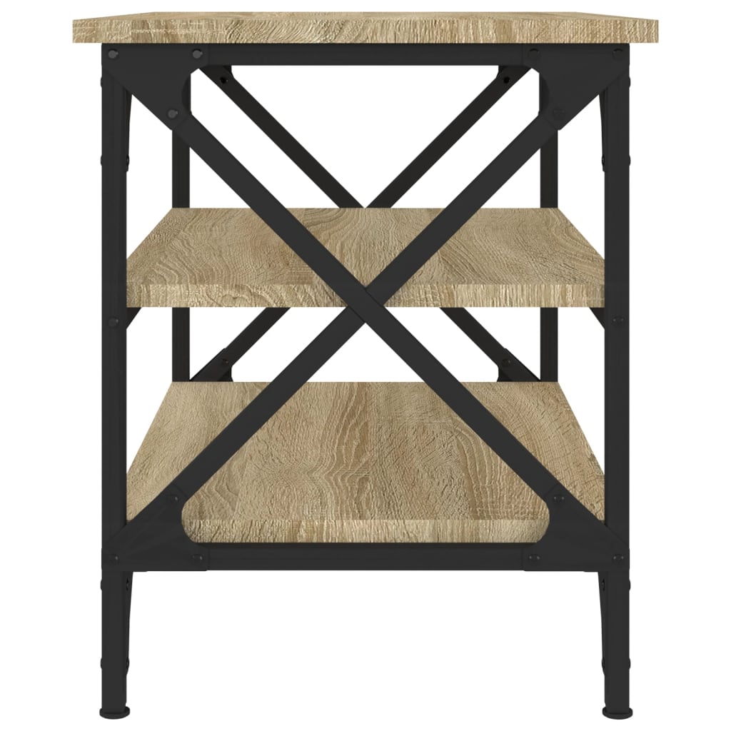 vidaXL Šoninis staliukas, sonoma ąžuolo, 55x38x45cm, apdirbta mediena