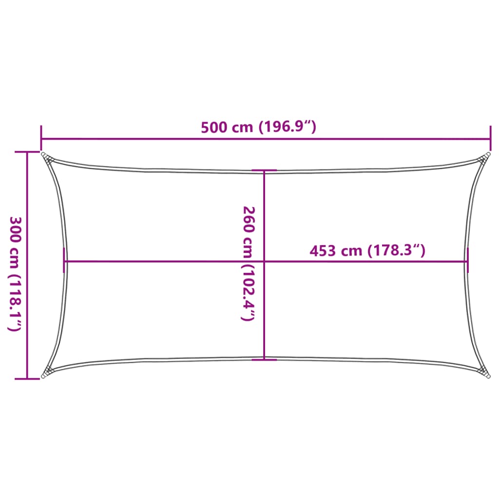 vidaXL Burė nuo saulės, smėlio, 5x3m, 100% oksfordo poliesteris