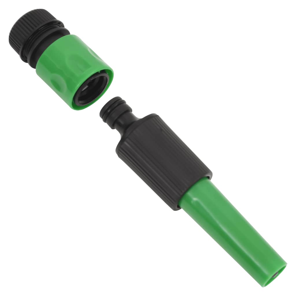 vidaXL Sodo žarna su tvirtinimo detalėmis, žalia, 0,75", 10m, PVC
