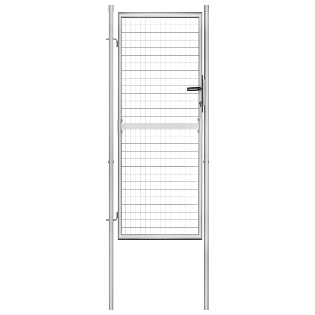 vidaXL Sodo vartai, sidabrinės sp., 105x250cm, galvanizuotas plienas