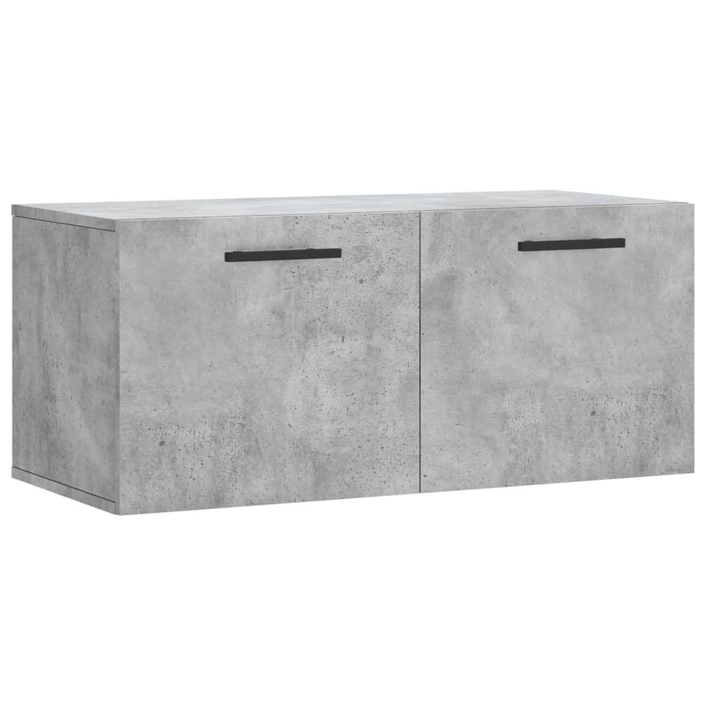 vidaXL Sieninė spintelė, betono pilka, 80x36,5x35cm, apdirbta mediena
