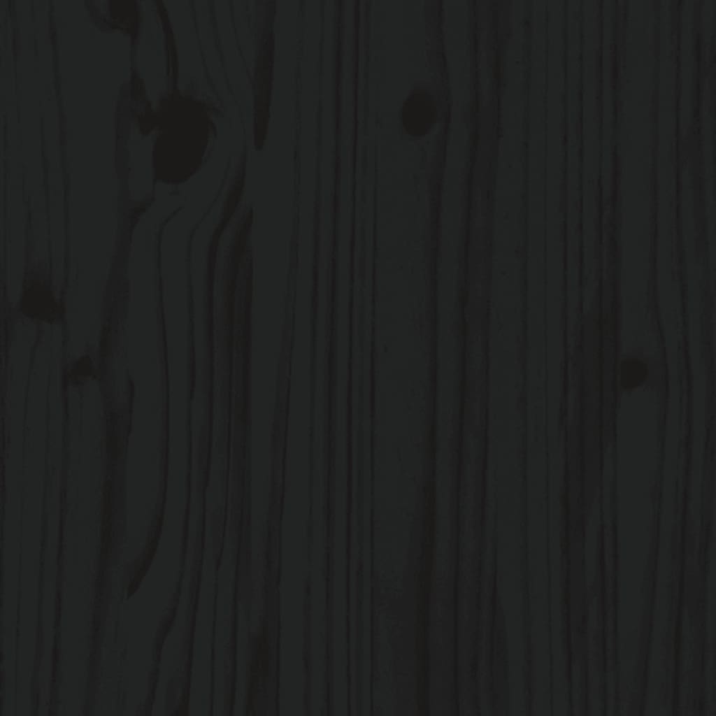 vidaXL Lovos rėmas su galvūgaliu, juodas, 140x190cm, medienos masyvas
