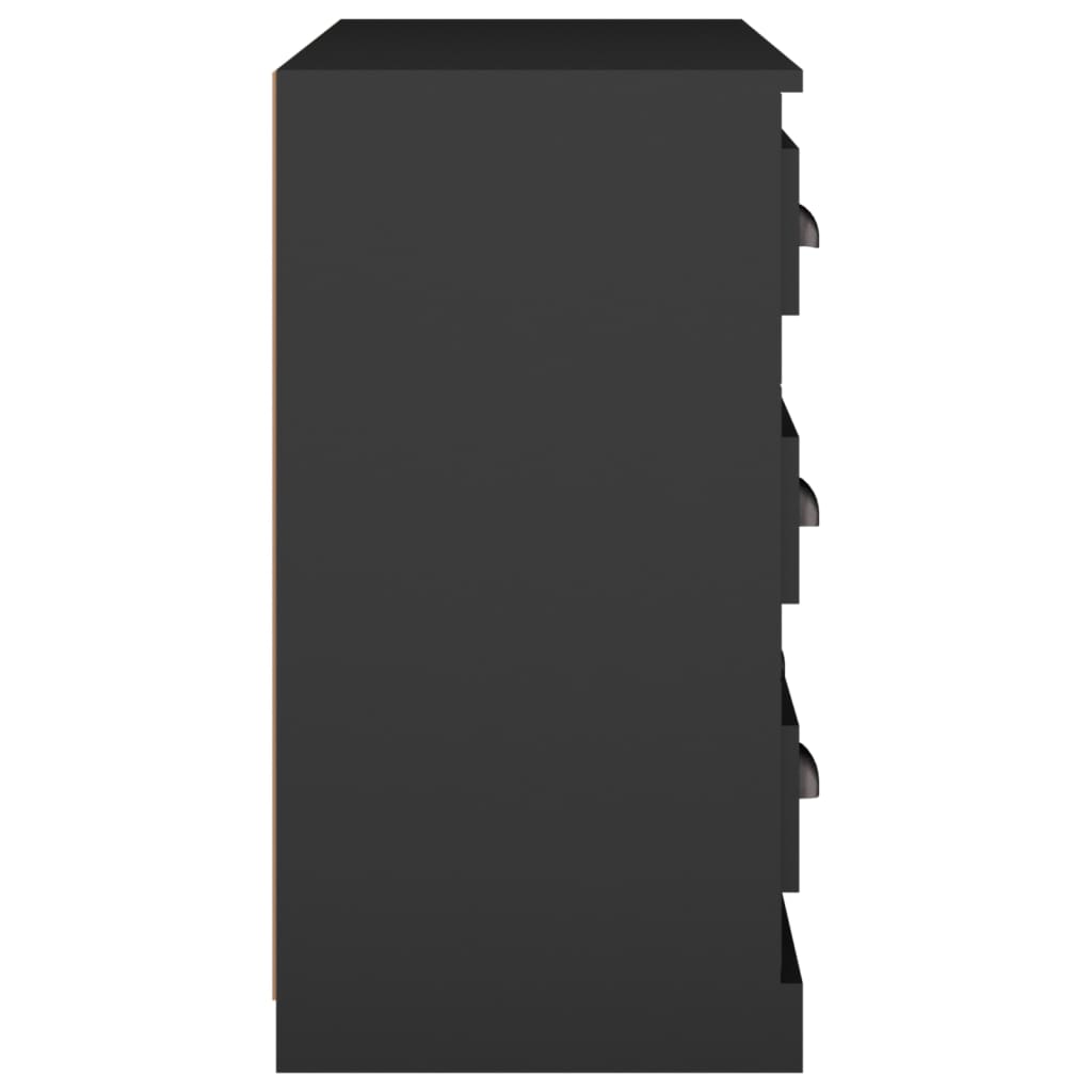 vidaXL Šoninė spintelė, juoda, 70x35,5x67,5cm, apdirbta mediena