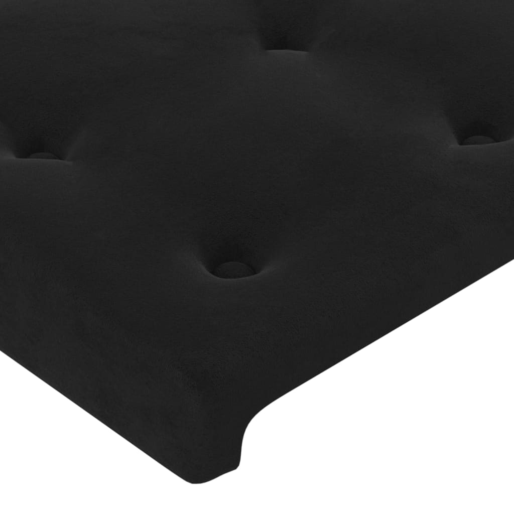 vidaXL Galvūgalis, juodos spalvos, 100x5x78/88cm, aksomas