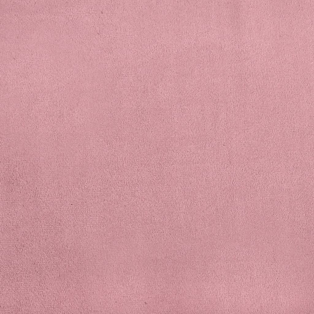 vidaXL Lova su ištraukiama dalimi, rožinės spalvos, 100x200cm, aksomas