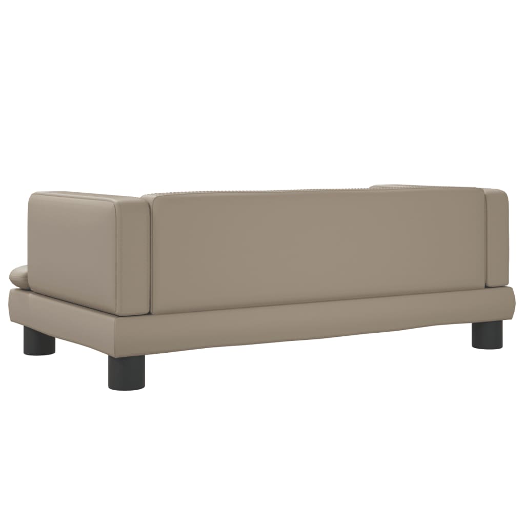 vidaXL Vaikiška sofa, kapučino spalvos, 80x45x30cm, dirbtinė oda