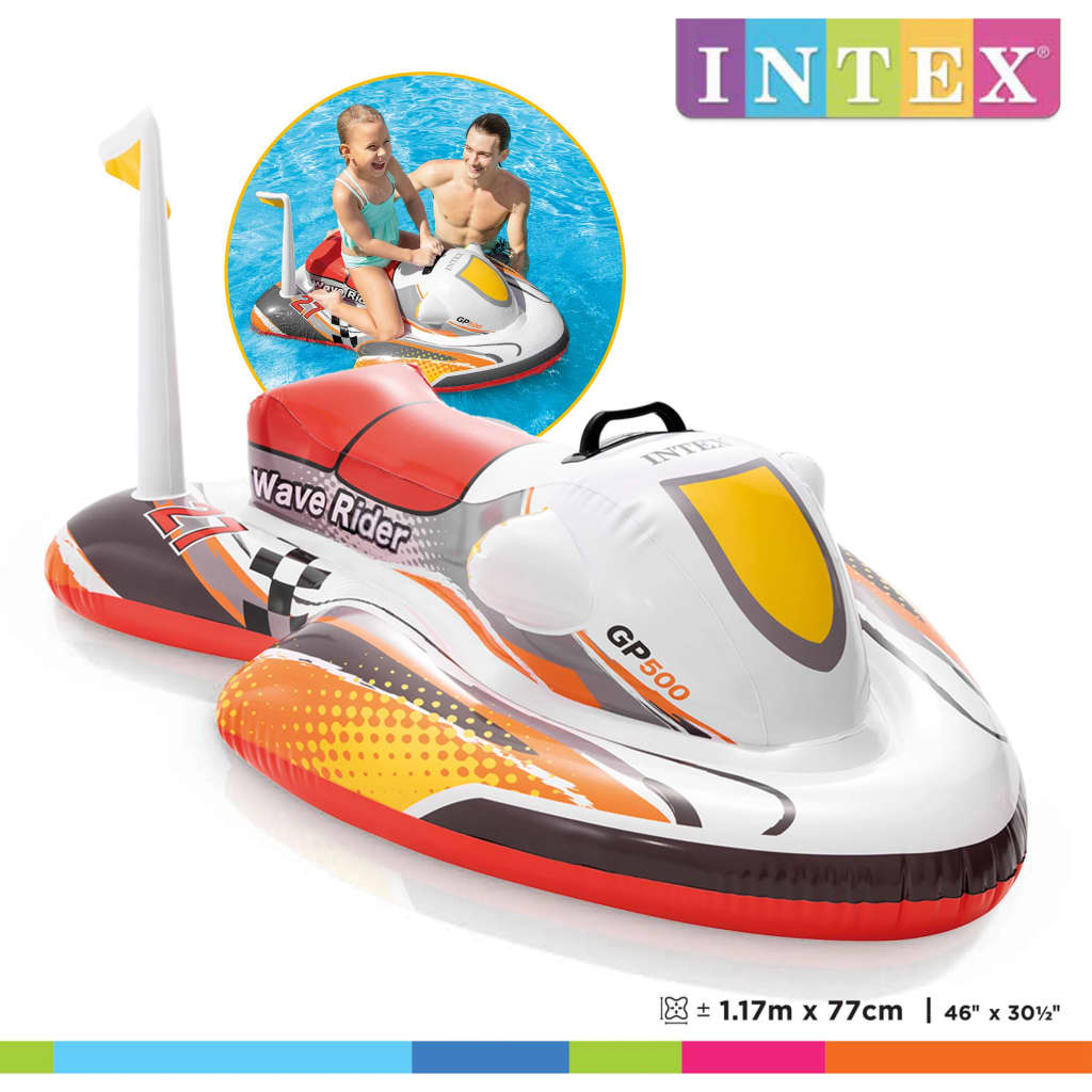 Intex Wave Rider Pripučiamas plaustas, 117x77cm