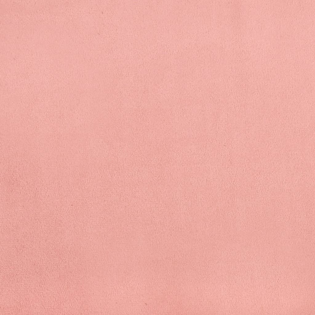 vidaXL Lova su spyruoklėmis ir čiužiniu, rožinė, 120x190cm, aksomas