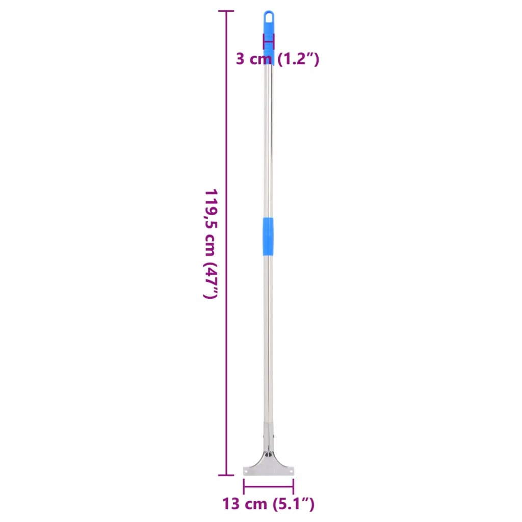 vidaXL grindų valytuvo rankena ,119,5cm, plienas ir plastikas