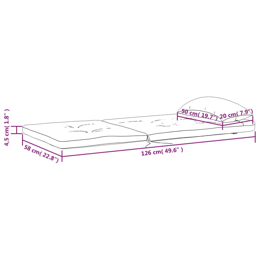 vidaXL Adirondack kėdės pagalvėlės, 2vnt., juodos, oksfordo audinys