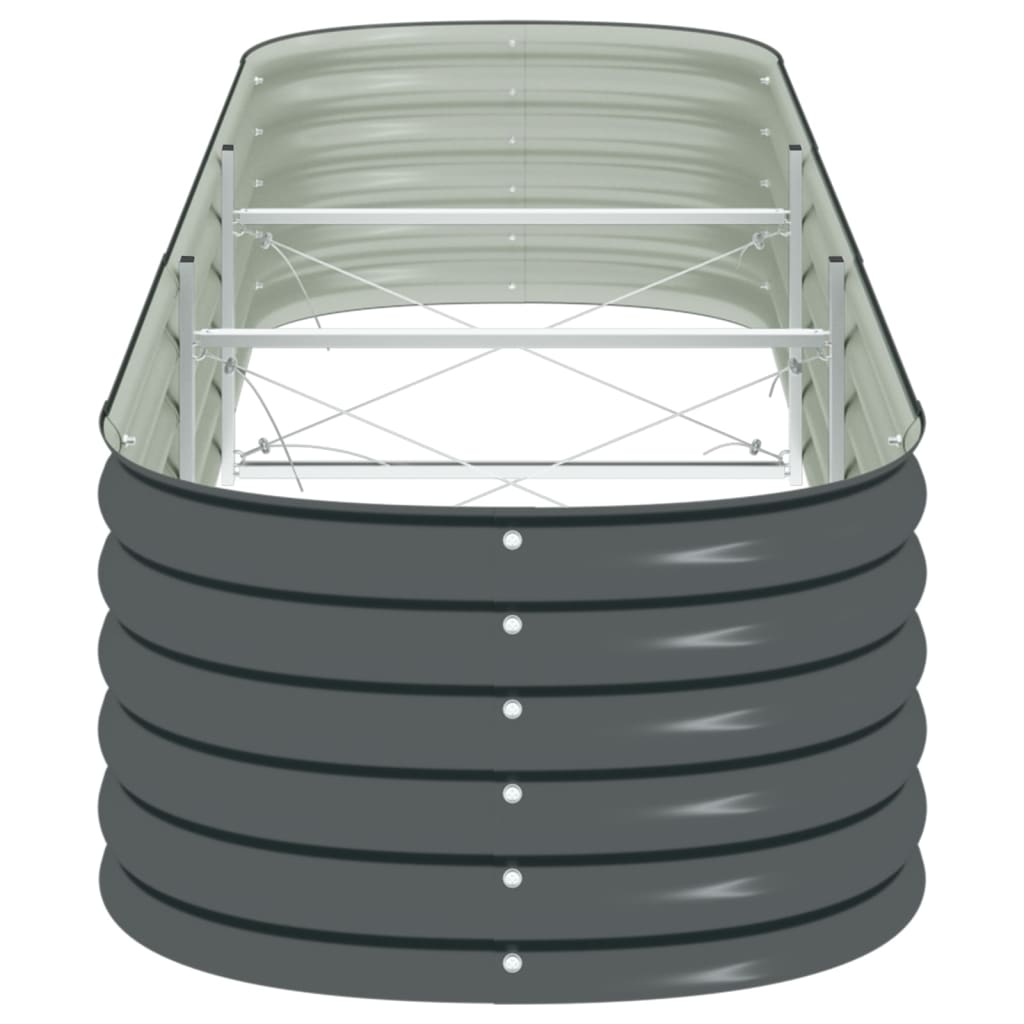 vidaXL Lovelis, pilkas, 320x80x44cm, galvanizuotas plienas, aukštas