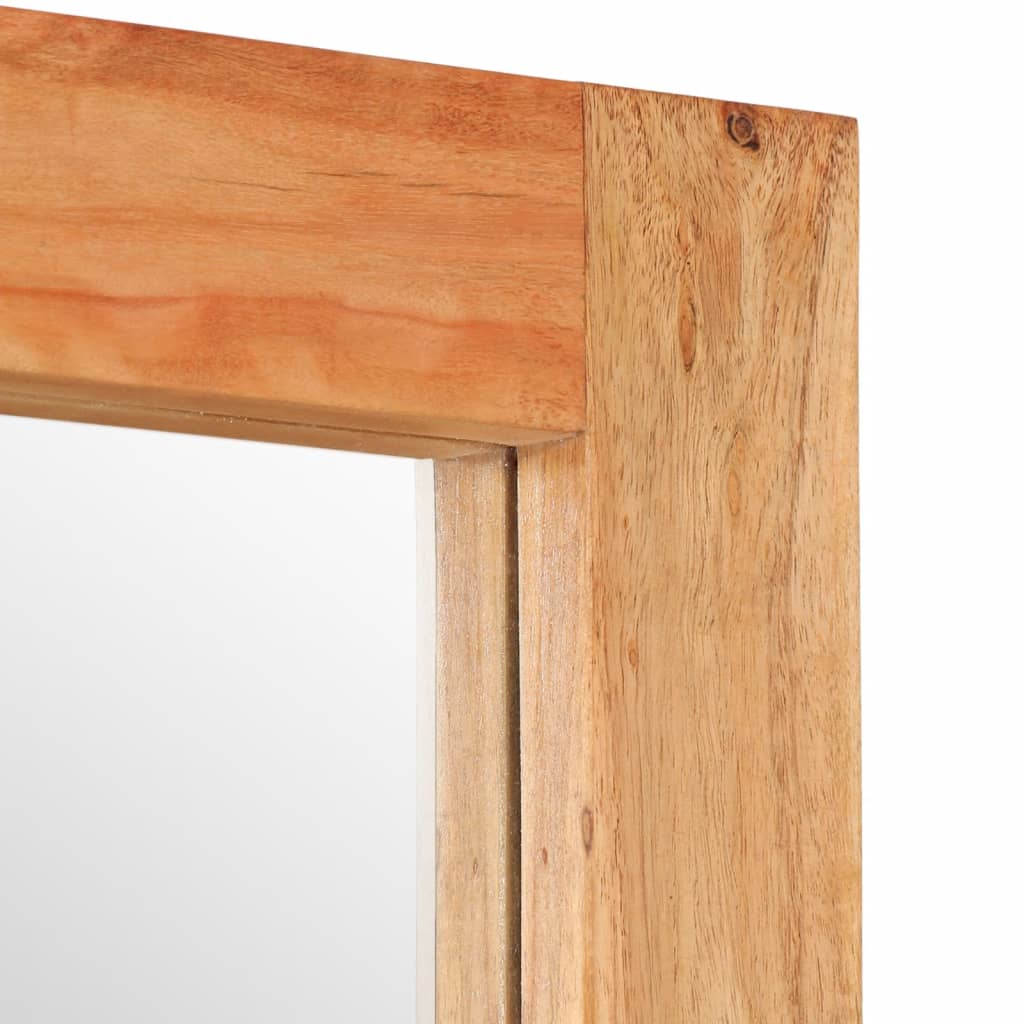 vidaXL Veidrodis, 70x50cm, akacijos medienos masyvas ir stiklas
