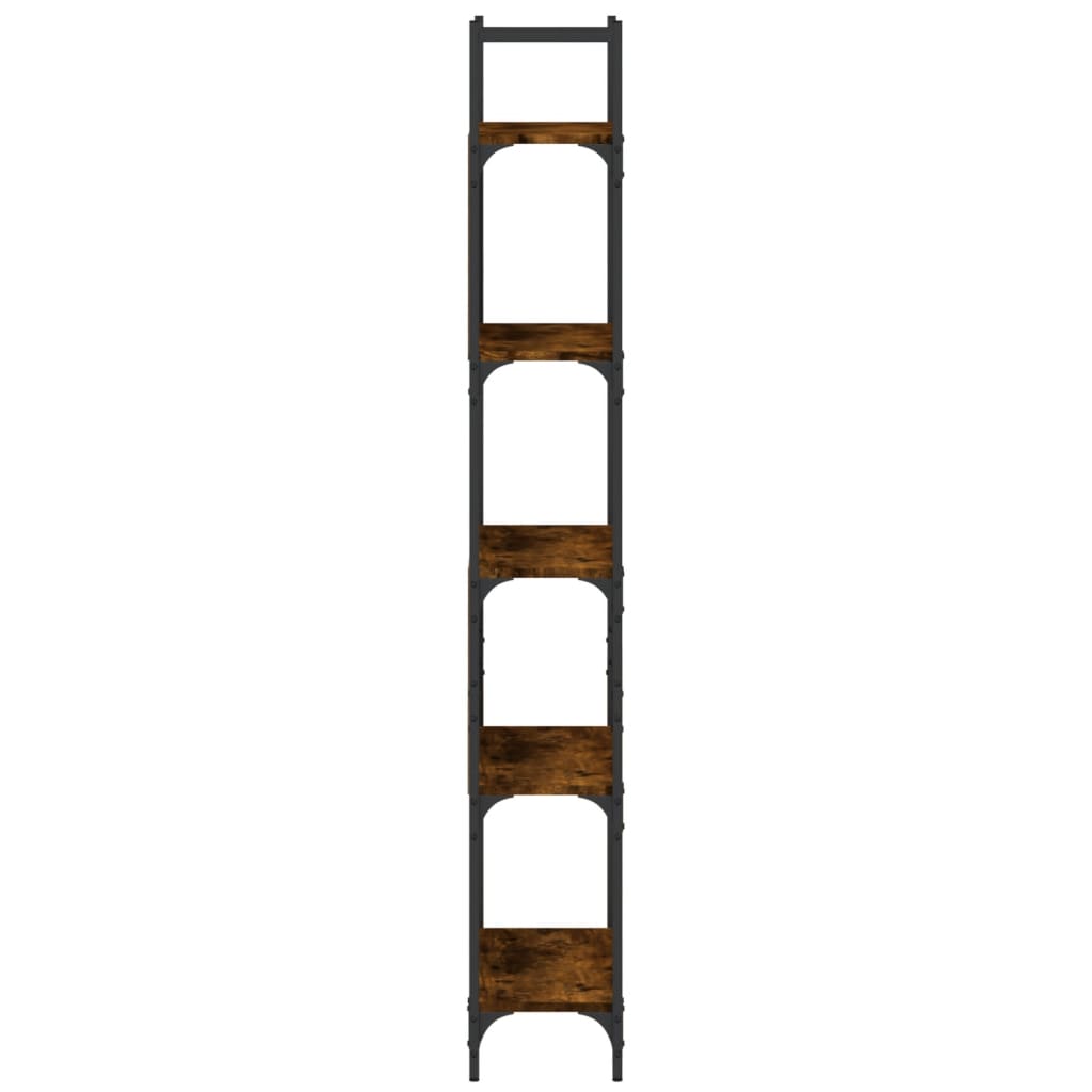 vidaXL Knygų lentyna, 5 aukštų, dūminė, 60,5x24x166,5cm, mediena