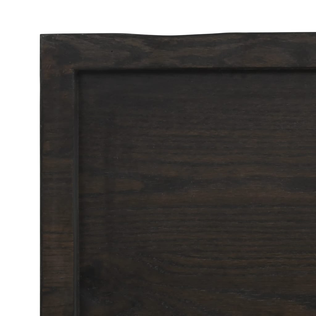 vidaXL Vonios stalviršis, tamsiai rudas, 220x60x(2-4) cm, mediena