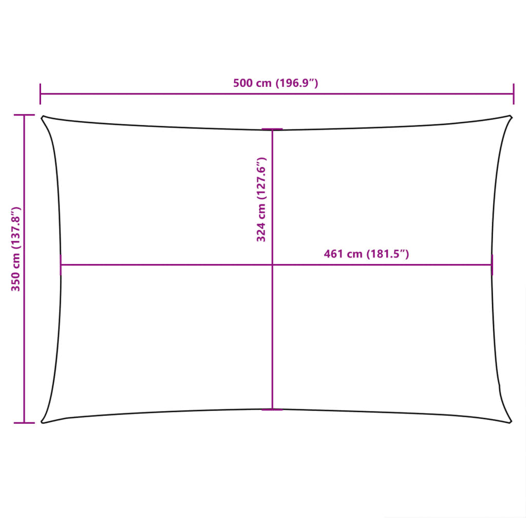 vidaXL Uždanga nuo saulės, smėlio, 3,5x5m, oksfordo audinys