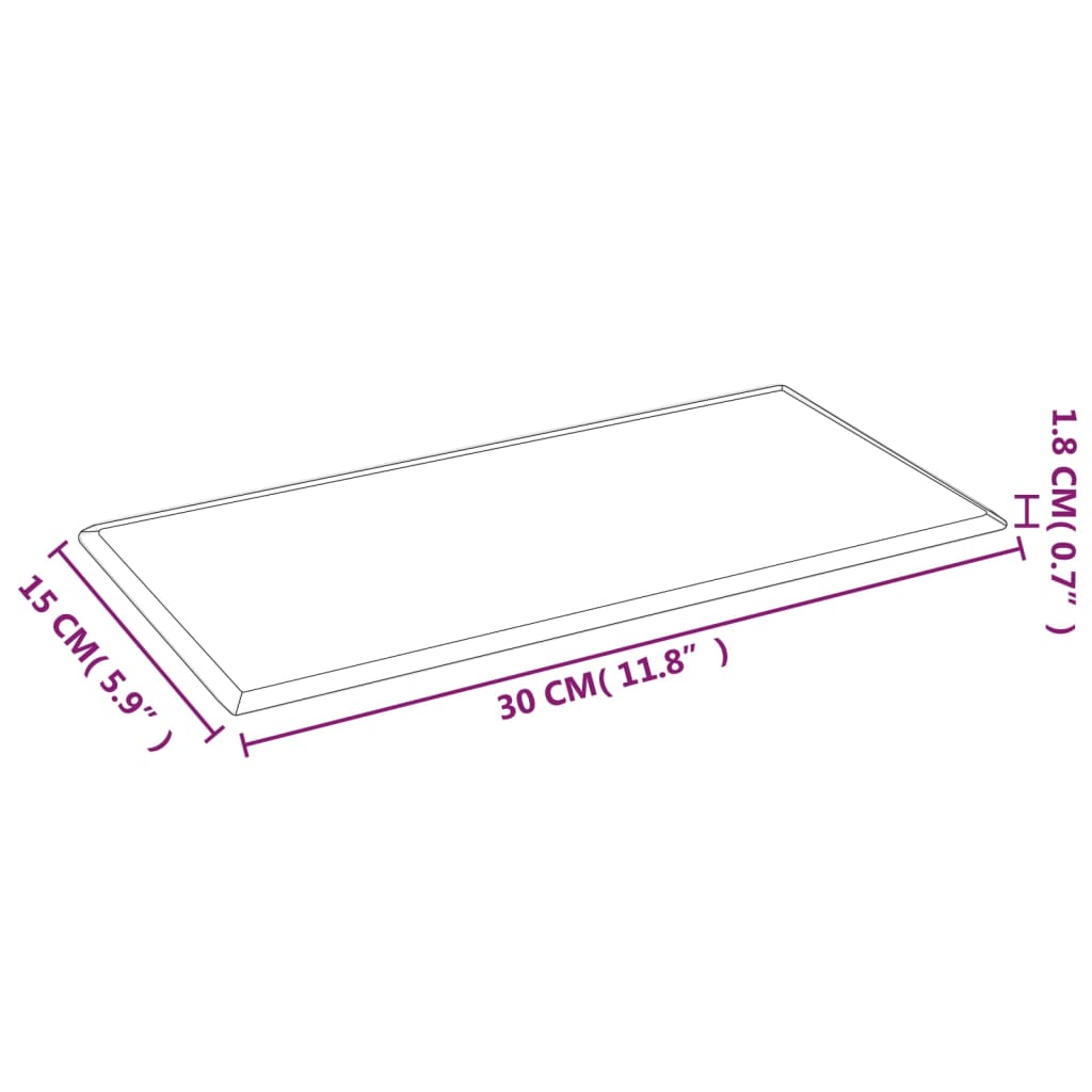 vidaXL Sienų plokštės, 12vnt., raudonos, 30x15cm, dirbtinė oda, 0,54m²