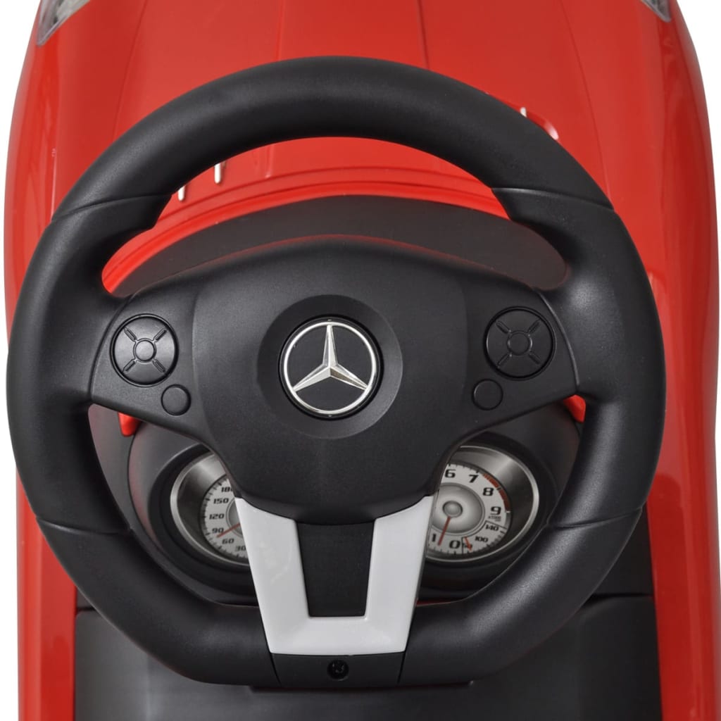vidaXL Kojomis varomas vaikiškas automobilis, raudonos spalvos