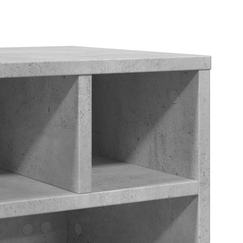 vidaXL Spausdintuvo stovas su ratukais, betono pilkas, 41x32x34,5cm