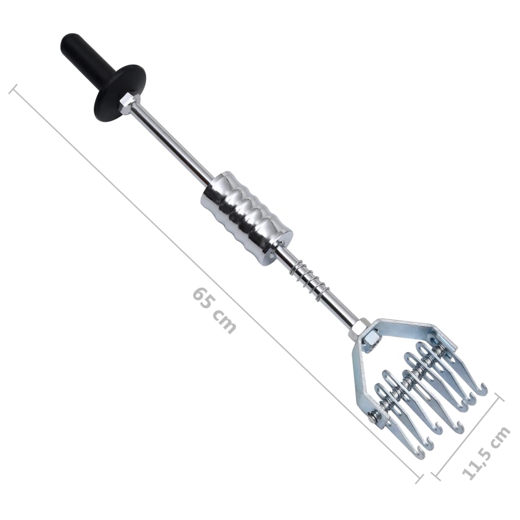 vidaXL Atbulinis plaktukas su keliais griebtuvais, 65cm, plienas