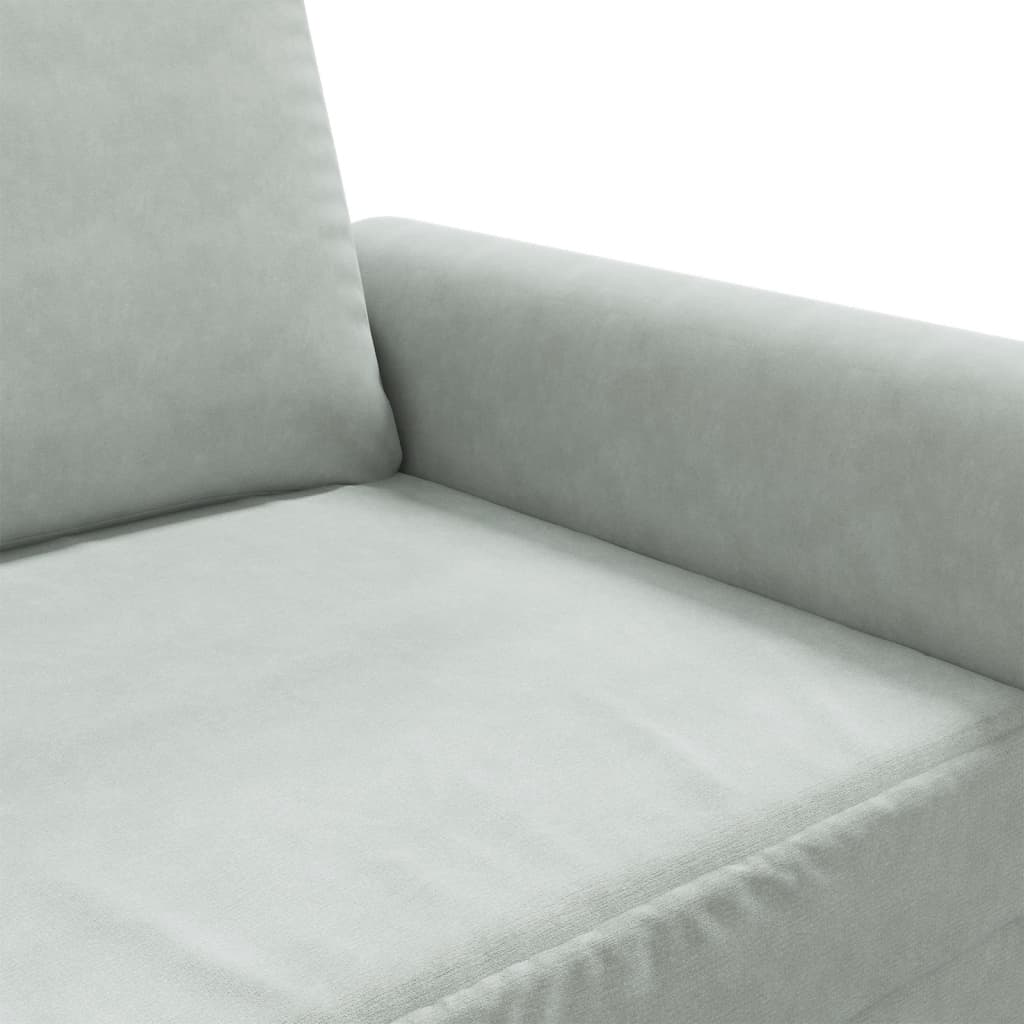 vidaXL Dvivietė sofa, šviesiai pilkos spalvos, 120cm, aksomas