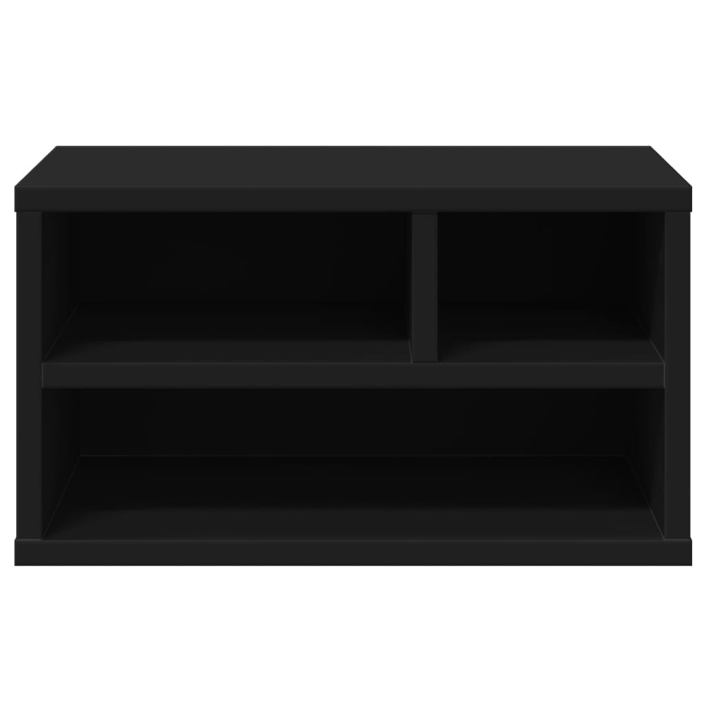 vidaXL Spausdintuvo stovas, juodas, 40x32x22,5cm, apdirbta mediena