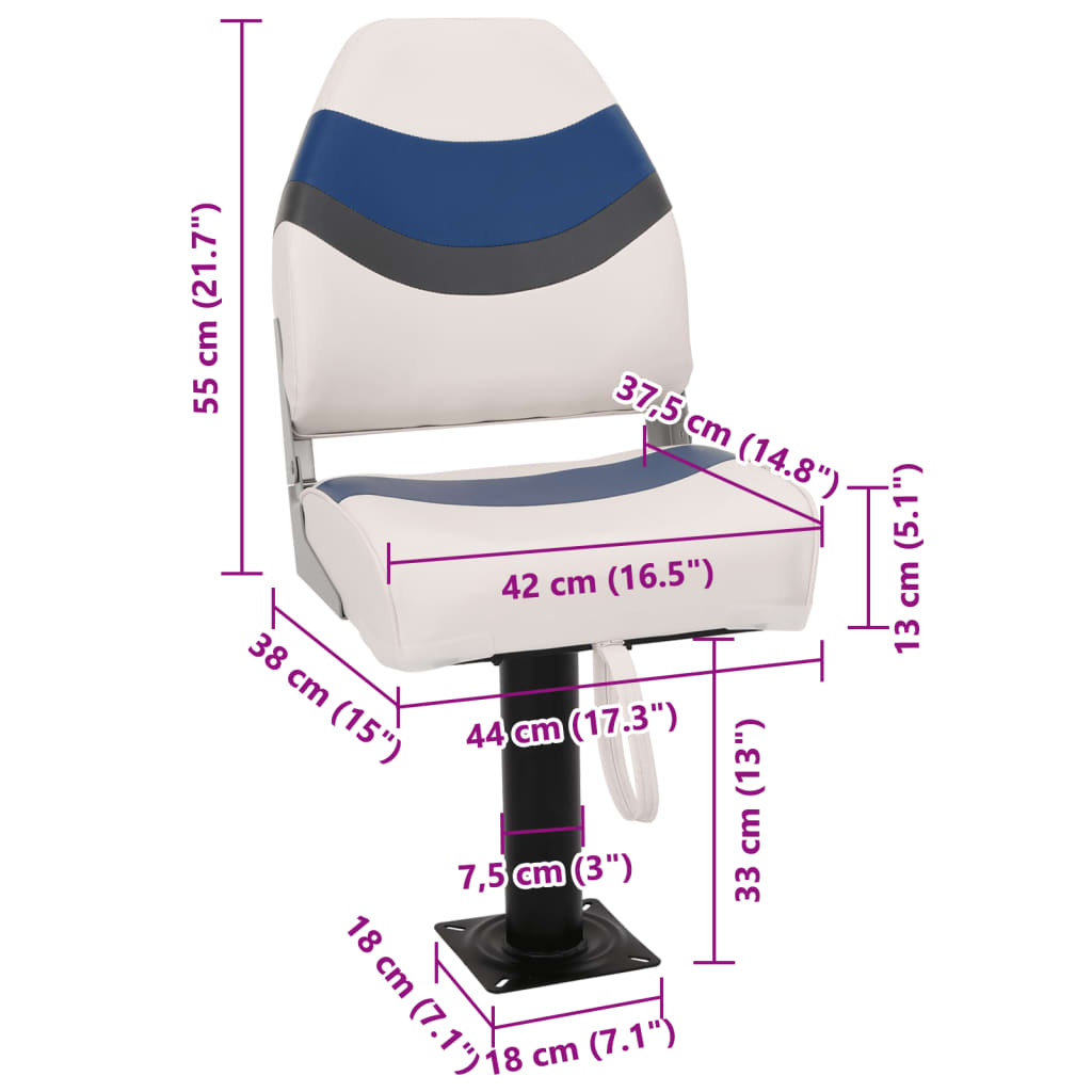 vidaXL Valties sėdynės su kojomis su 360° pasukimo mechanizmais, 2vnt.