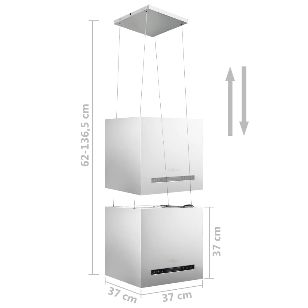 vidaXL Pakabinamas gartraukis, nerūdijantis plienas, 37cm, LCD ekranas