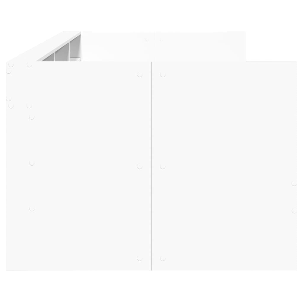 vidaXL Lova su stalčiais, baltos spalvos, 75x190cm, apdirbta mediena