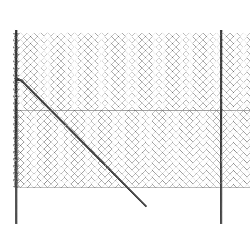 vidaXL Tinklinė tvora, antracito spalvos, 2,2x25m