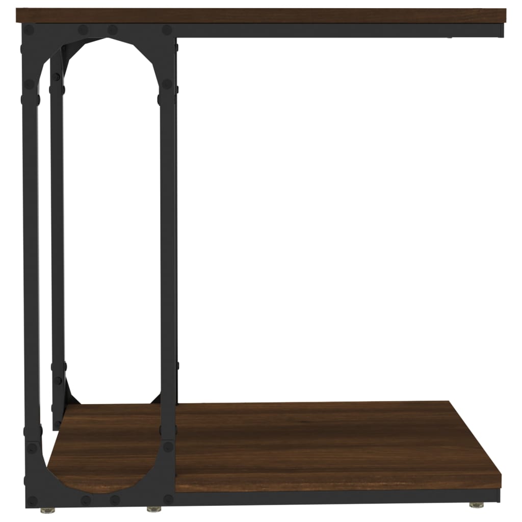 vidaXL Šoninis staliukas, rudas ąžuolo, 50x35x52cm, apdirbta mediena