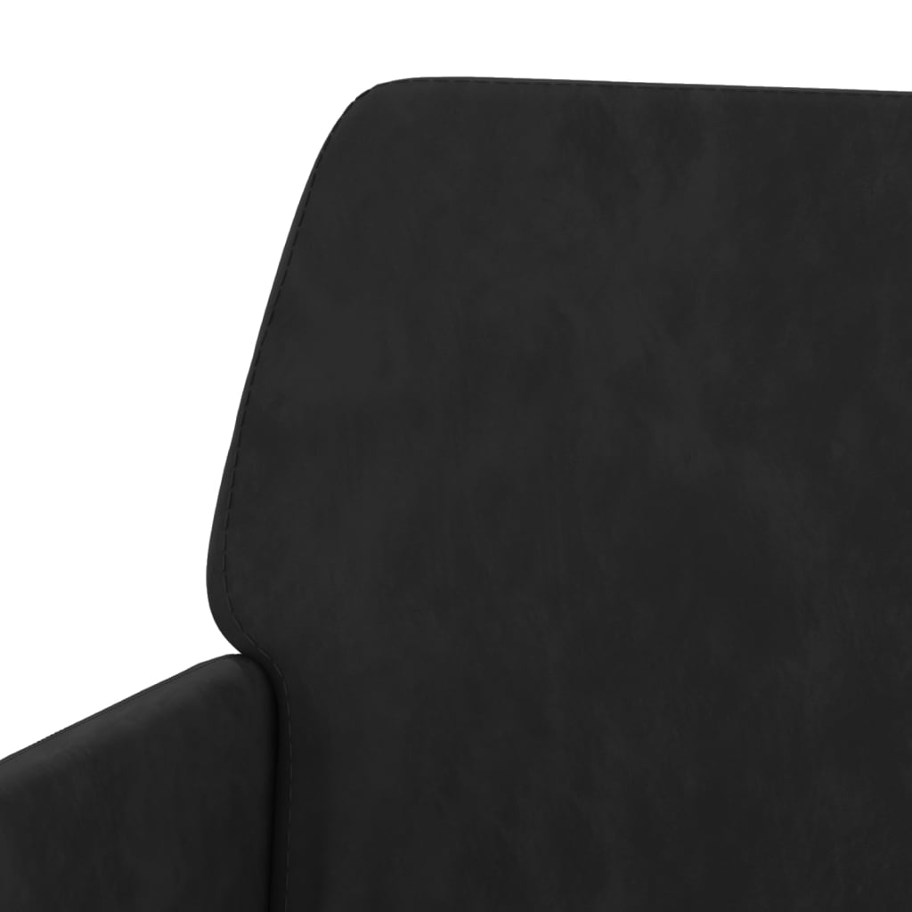 vidaXL Krėslas, juodos spalvos, 62x79x79cm, aksomas