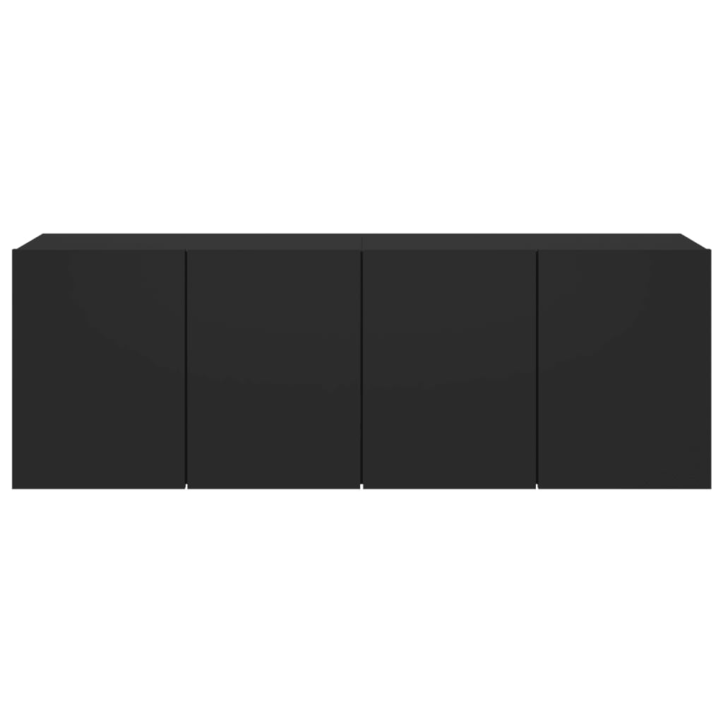 vidaXL Prie sienos montuojamos TV spintelės, 2vnt., juodos, 60x30x41cm