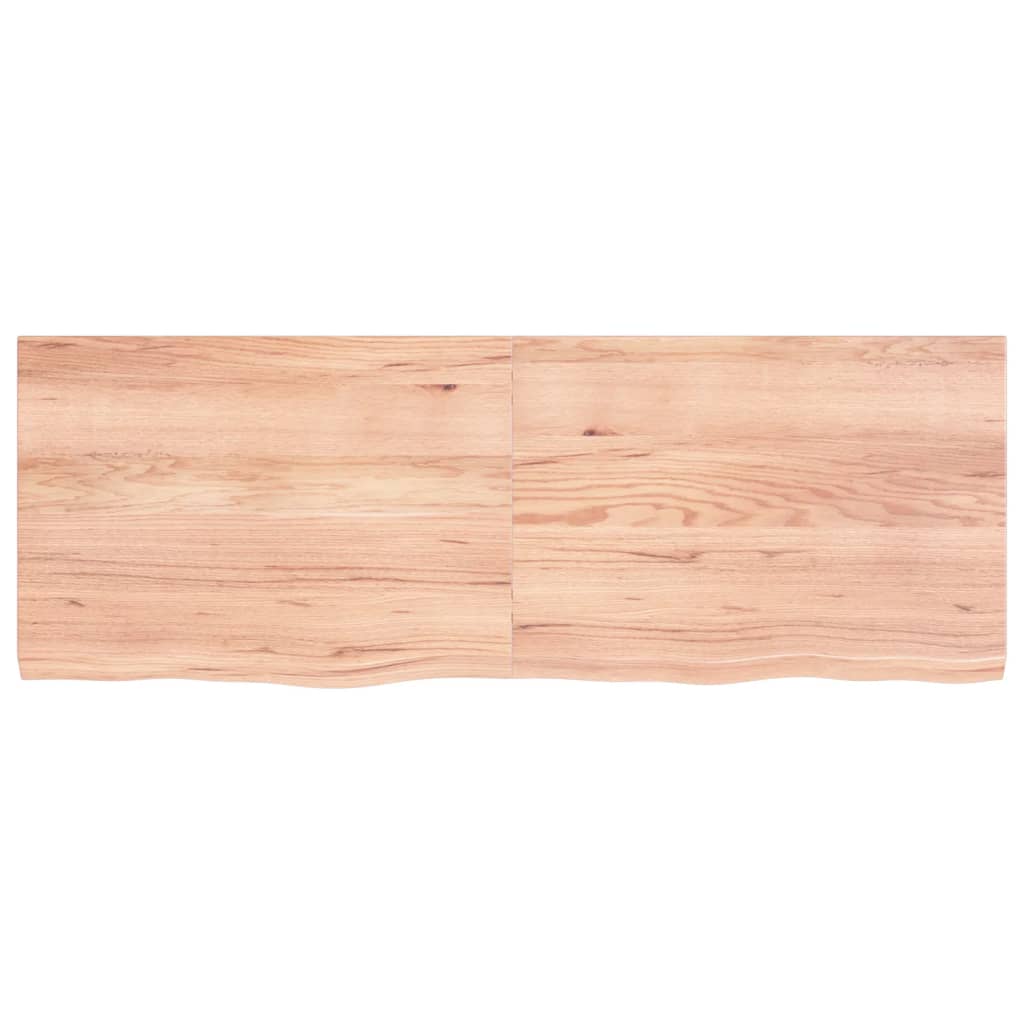 vidaXL Vonios stalviršis, šviesiai rudas, 140x50x(2-4)cm, mediena
