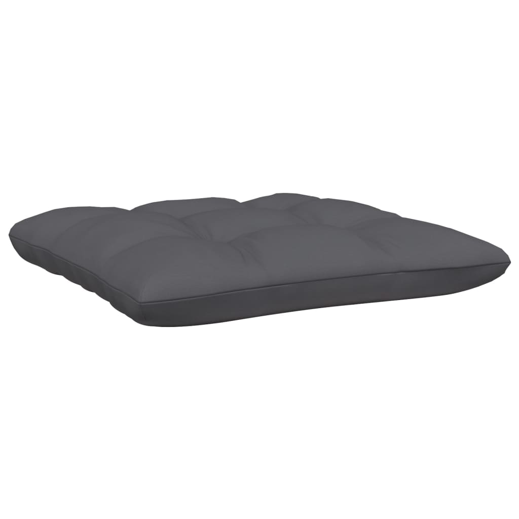 vidaXL Sodo pakoja su antracito pagalvėle, juoda, pušies masyvas
