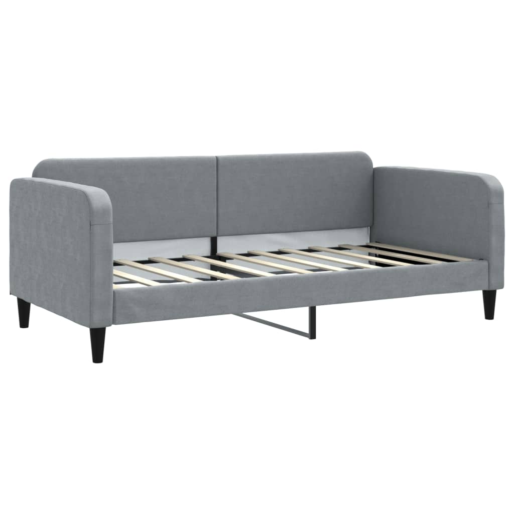 vidaXL Sofa, šviesiai pilkos spalvos, 90x190cm, audinys