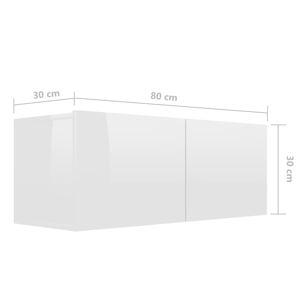 vidaXL Televizoriaus spintelių komplektas, 8 dalių, baltas, MDP