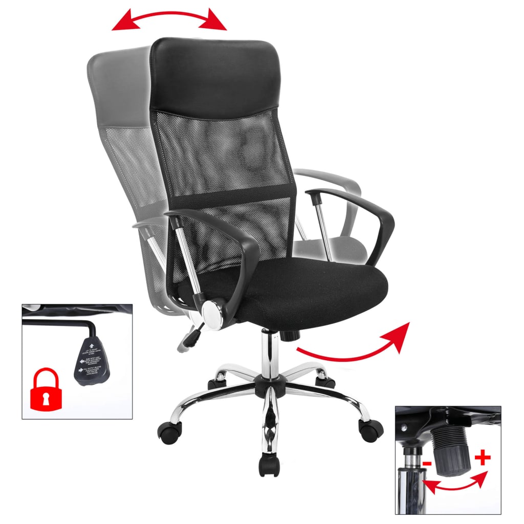 HI Biuro kėdė, juodos spalvos, plienas