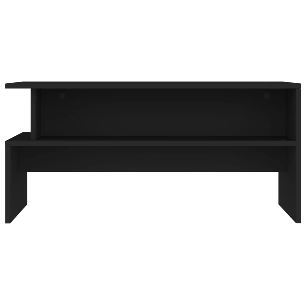 vidaXL Kavos staliukas, juodas, 90x55x42,5cm, apdirbta mediena