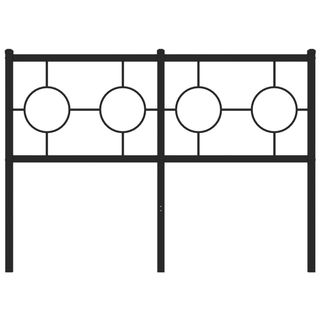 vidaXL Metalinis galvūgalis, juodos spalvos, 120cm