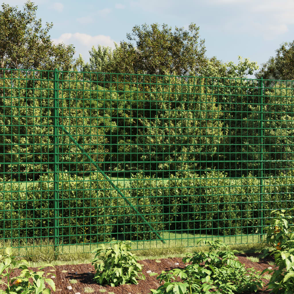 vidaXL Vielinė tinklinė tvora su smaigais, žalios spalvos, 2x10m