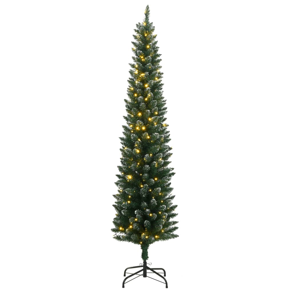 vidaXL Dirbtinė siaura Kalėdų eglutė, 150 LED, 120cm