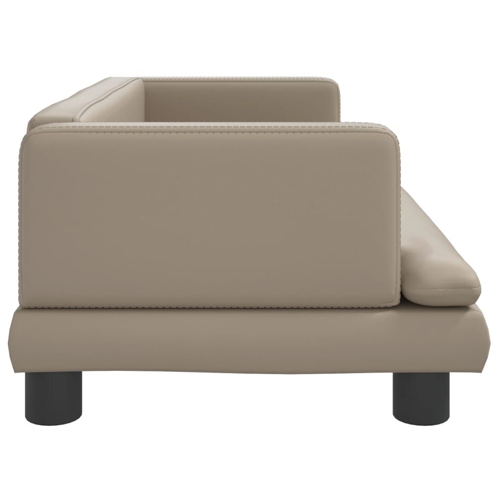 vidaXL Vaikiška sofa, kapučino spalvos, 80x45x30cm, dirbtinė oda