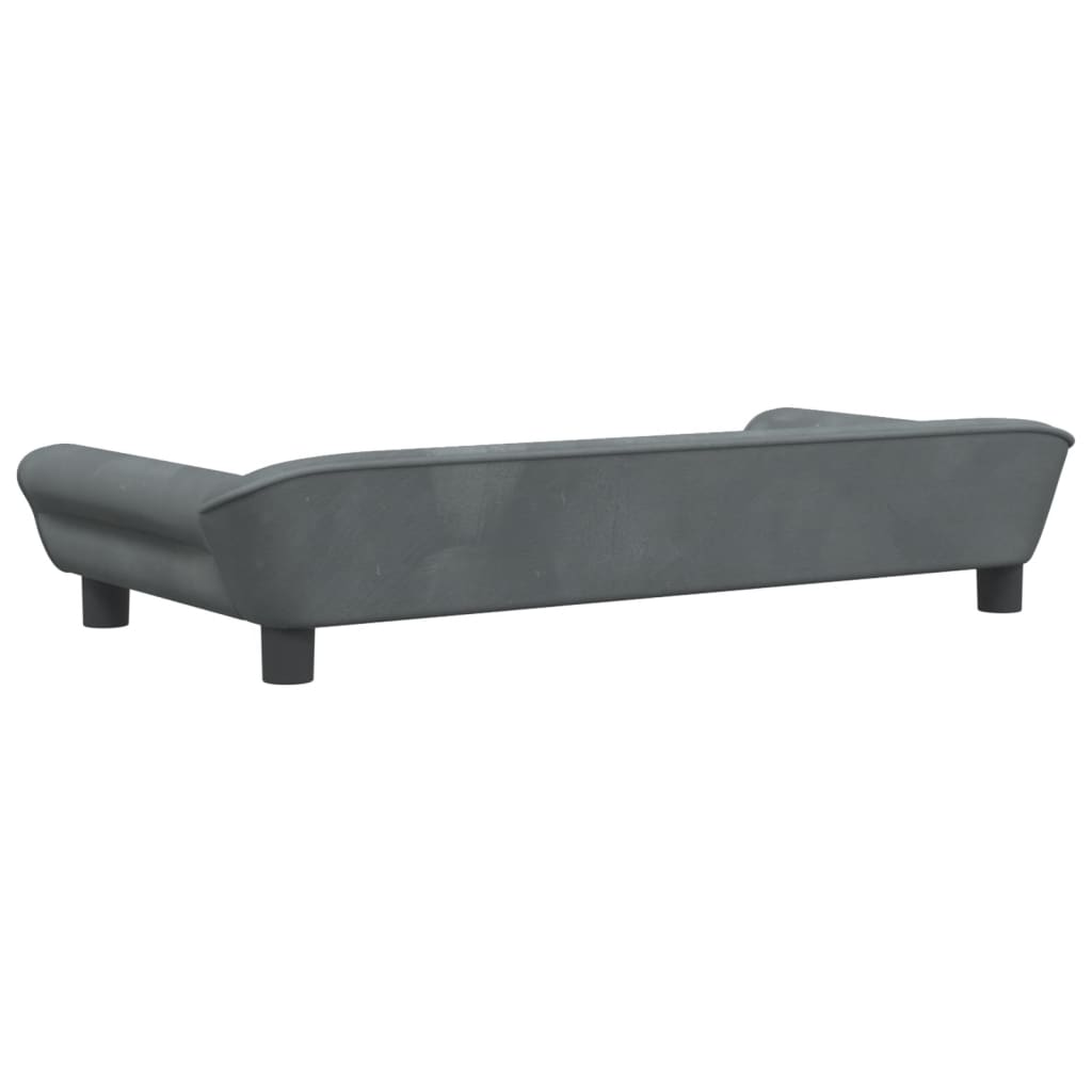 vidaXL Vaikiška sofa, tamsiai pilkos spalvos, 100x50x26cm, aksomas