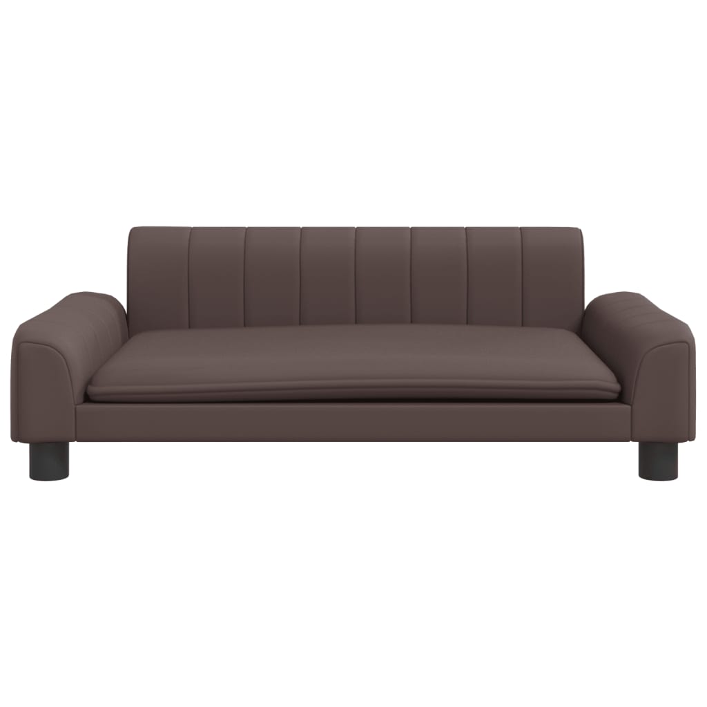 vidaXL Vaikiška sofa, rudos spalvos, 90x53x30cm, dirbtinė oda